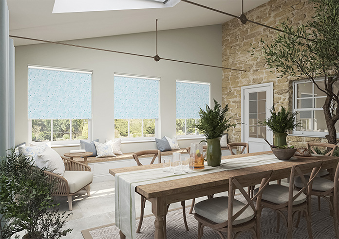 Peruvian Parrots, Turquoise - Roller Blind - Image 7